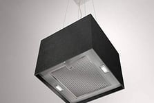 Airforce Concrete 40cm Island Lamp Cooker Hood with Integra System - Black Lime