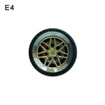 Custom Alloy Wheels Set 2 Axles 4 End Caps For 1/64 Scale D E4