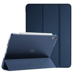 ProCase for iPad Air 5 10.9 inch 2022 / iPad Air 4 10.9 inch 2020, Slim Stand Hard Back Shell Smart Cover [Support Pencil 2 Charging] –Navy