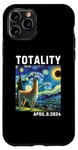Coque pour iPhone 11 Pro Lunettes d'éclipse solaire Solar Eclipse 2024 Totality Lama