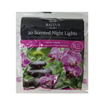 8 Hours Burning Tealights and Scented Candles Pack, with Long Lasting Burning Wax, Having Multiple Refreshing Scents, Making it a Beautiful Gift Pack and a Decorative Accessory (Velvet Orchid)