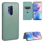 OnePlus 8 Pro Flipfodral Kortfack CarbonDreams Grön Grön