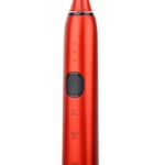 (Red)Sonic Electric Toothbrush USB Toothbrush With 4 Replacement Heads IPX7 W UK