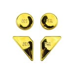 eXtremeRate Chrome Gold Glossy Replacement Redesigned Back Buttons K1 K2 Paddles for ps4 Controller Dawn 2.0 Remap Kit