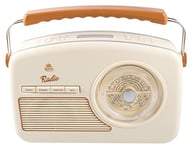 Radio FM et DAB + GPO Rydell - Portable avec cadran rétro - Crème