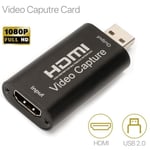 HDMI to USB 2.0 Video Capture Card 1080P HD Recorder Game Video Live Streaming