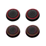 Insten® Lot De 4 Bouchons Capuchons Grip Externe Noir/Rouge Pour Bouton Joystick Stick Analogique Manette Pad Playstation Ps4 Ps3 Ps2 Xbox One Xbox 360