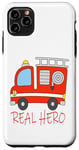 iPhone 11 Pro Max fire fighter car red real hero Case