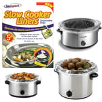 10 Slow Cooker Liners Cooking Bags for Easy and Clean Cooking Round & Oval Cookers