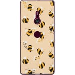 Sony Xperia XZ3 Transparent Mobilskal Humlor