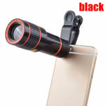 12x Cell Phone Lens Hd Telescope Optical Zoom Black