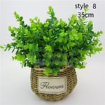 Artificial Plant Fake Leaf Green Grass Style 8