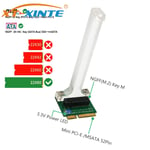 Autre Adaptateur SSD M2 clé M M.2 PCI-E pour carte NVME vers Mini PCI-E ou clé B + M M.2 pour NGFF SATA-adaptateur de convertisseur de carte SSD vers mSATA