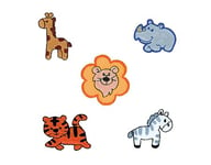 Mono-Quick Iron-On Stickers Zoo Animals Set with 5 Patches