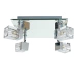 Argos Home Mira 4 Light Bathroom Cube Spotlights - Chrome