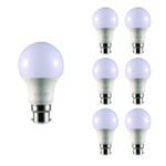 TEKLED® A60 LED Bulbs | B22 Bayonet Cap | Energy Saving 7W Light Bulb 70W Incandescent Bulb Equivalent | 4000K 595LM NONDIMMABLE | 6-Pack | Cool White