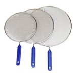 SNOWINSPRING 3 Pack Grease Splatter Screen for Frying Pan Cooking, Steel Guard,Hot Oil Shield to Stop Prime Burn