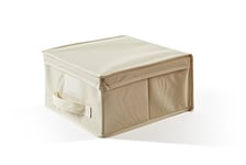 Perfetto Più - EasyBox - Boîte de Rangement en Tissu - 28 x 30 x 15,5 cm, écru