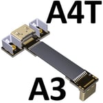 5cm A3-A4T Câble d'extension HDMI Standard type A V2.0 intégré, prend en charge le câble plat 2K / 144hz 4K/60Hz, câble d'extension de fil d'ordinateur Nipseyteko