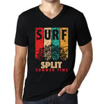 Homme Tee-Shirt Col V Surf D'été À Split - Summer Time Surf In Split - T-Shirt Graphique Éco-Responsable Vintage Cadeau Nouveauté