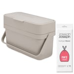 Joseph Joseph Compo™ 4 Food Waste Caddy – 4 Litres & 50 x IW2 4L Liners