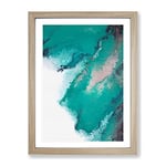 Running In The Elements Abstract Framed Print for Living Room Bedroom Home Office Décor, Wall Art Picture Ready to Hang, Oak A3 Frame (34 x 46 cm)