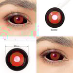 22mm Röda och Svarta Sclera Kontaktlinser Hela Ögat Halloween Kontaktlinser Tokyo Ghoul Läskig Cosplay Kontaktlinser Vampyrögonlinser