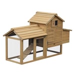 Small Chicken Coop Hen Cage Nesting Box with Outdoor Run