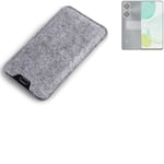 Felt case sleeve for Huawei Enjoy P60 Pro grey protection pouch