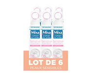 Mixa - Déodorant Femme Atomiseur Anti-Transpirant 48h Sensitive Confort Extra Soin - 150 ml - Pack de 6