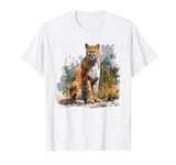 fierce mountain lion sitting, puma animal realistic cougar 2 T-Shirt