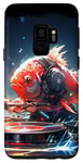 Coque pour Galaxy S9 Party koi fish dj, goldfish music platine pour raves edm #2