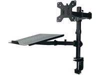 Double Monitor Stand, Arm for Monitor, Laptop, Computer, Notebook, MacBook, Adjustable Stand Holder, HDWR SolidHand-LM01