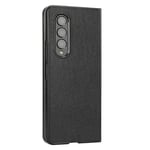 EIDERWOOD Samsung Galaxy Z Fold3 (5G) Plast Skal med Konstläder – Svart