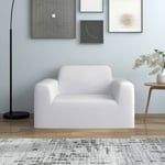 vidaXL elastisk sofabetræk polyesterjersey hvid