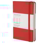 Moleskine Classic Notebook Pocket, Linjeret, Hard Cover Rød