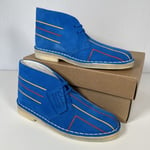Clarks Originals Desert Lines Electric Blue Suede Shoes Boots Women's UK 6 NEW
