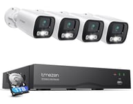 TMEZON 5MP CCTV 16CH NVR COLORVU IP POE OUTDOOR AUDIO SECURITY CAMERA SYSTEM 1TB