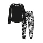 Pyjamasset till dam med leopardmönster (Storlek: XL)
