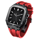 Apple Watch 7/8 (45mm) Luxury Band Armor Stainless Steel - Svart/Röd - TheMobileStore Apple Watch
