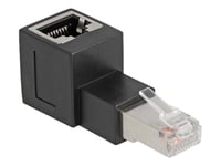 Delock - Nätverkskort - Rj-45 (Hona) Vinklad Till Rj-45 (Hane) - Cat 6A