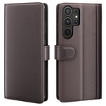 Äkta Läderfodral Samsung Galaxy S25 Ultra Brun