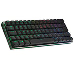 Cooler Master SK622 Gaming Keyboard, 60% Configuration, Low Profile Mechanical Switches, RGB Lighting, Bluetooth & Wired Connection, Apple/PC/Smartphone Compatible - IT Layout