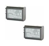 2-Pack 1500mAh NP-FW50 Battery for Sony Alpha a7,a6500,a6300,a6400,a6000 a7R2