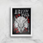 Jurassic Park Isla Nublar 93 Giclee Art Print - A3 - White Frame