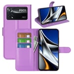 Xiaomi Poco X4 Pro 5G PU Wallet Case Purple