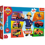Trefl- Fahrzeuge des Feuerwehrmanns, Fireman 100 Pièces pour Enfants à partir de 5 Ans Puzzle, TR16354, Véhicules de Sam Le Pompier