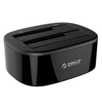 ORICO - SATA Dual Hard Disk Drive Docking för 2.5"/3.5" SDD/HDD Svart