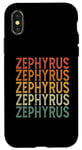 Coque pour iPhone X/XS Retro Sur Mesure Prénom Nom Zephyrus