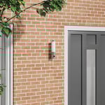 Utomhus Vägglampa med Sensor Silver Rostfritt Stål IP44